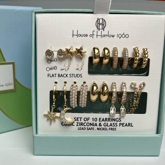 NWT ⚜️👑⚜️ House of Harlow 1960 Stunning Earrings Set - Picture 1 of 7